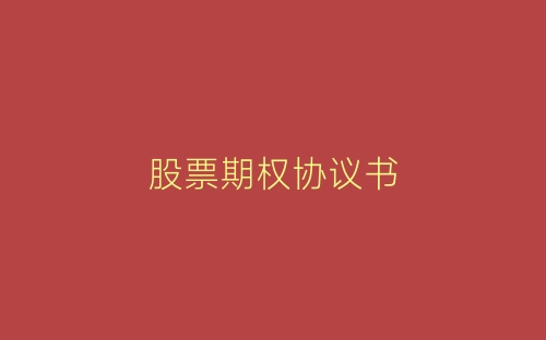 股票期权协议书-春林公文网
