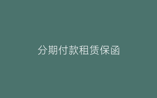 分期付款租赁保函-春林公文网