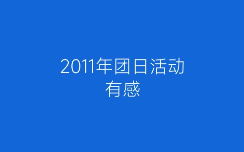 2011年团日活动有感-春林公文网