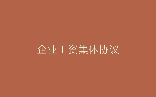 企业工资集体协议-春林公文网