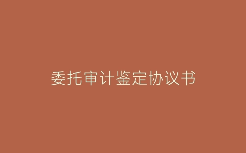 委托审计鉴定协议书-春林公文网