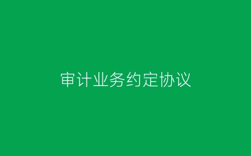 审计业务约定协议-春林公文网