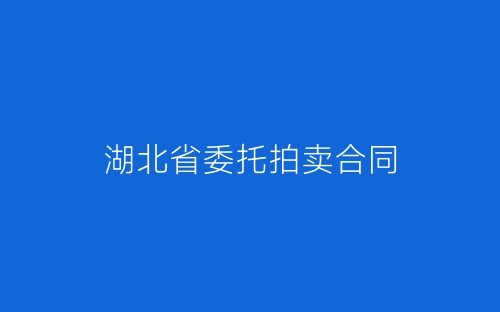湖北省委托拍卖合同-春林公文网