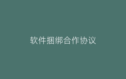 软件捆绑合作协议-春林公文网
