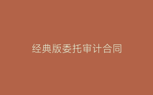 经典版委托审计合同-春林公文网