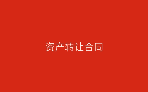 资产转让合同-春林公文网