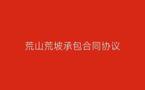 荒山荒坡承包合同协议-春林公文网