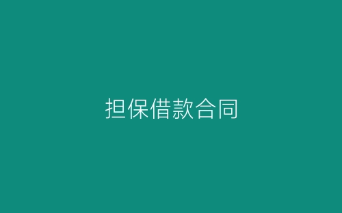 担保借款合同-春林公文网