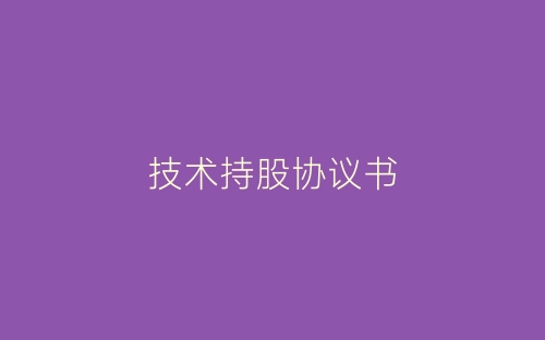 技术持股协议书-春林公文网