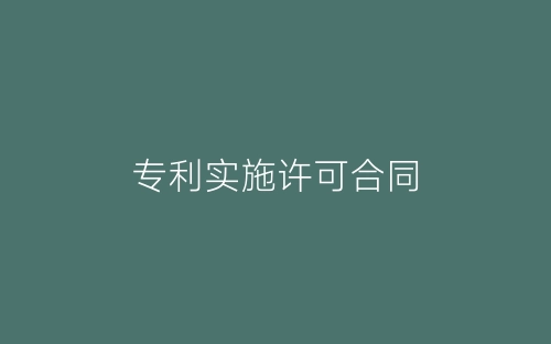 专利实施许可合同-春林公文网