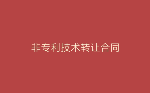 非专利技术转让合同-春林公文网