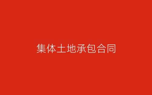 集体土地承包合同-春林公文网