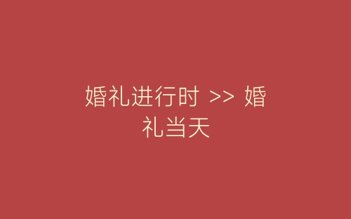 婚礼进行时 >> 婚礼当天-春林公文网