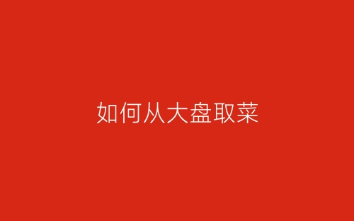 如何从大盘取菜-春林公文网