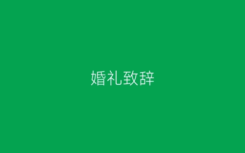 婚礼致辞-春林公文网