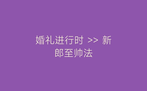 婚礼进行时 >> 新郎至帅法-春林公文网