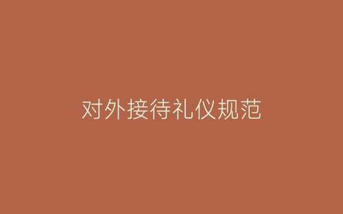 对外接待礼仪规范-春林公文网