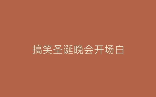 搞笑圣诞晚会开场白-春林公文网
