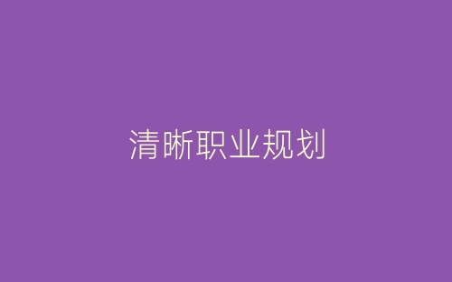 清晰职业规划-春林公文网