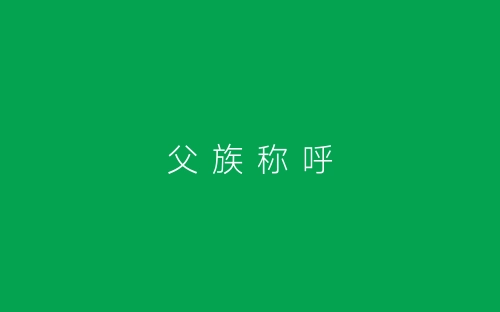 父 族 称 呼-春林公文网