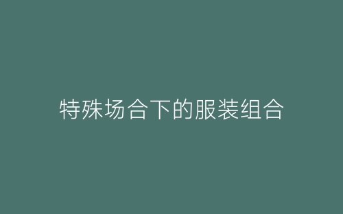 特殊场合下的服装组合-春林公文网