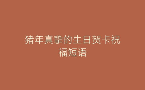 猪年真挚的生日贺卡祝福短语-春林公文网