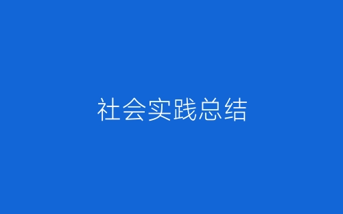 社会实践总结-春林公文网