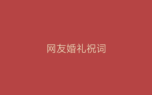 网友婚礼祝词-春林公文网