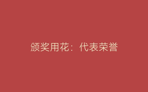 颁奖用花：代表荣誉-春林公文网