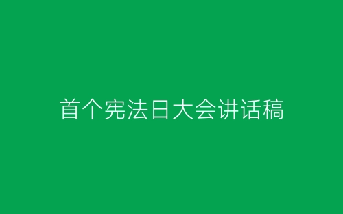 首个宪法日大会讲话稿-春林公文网